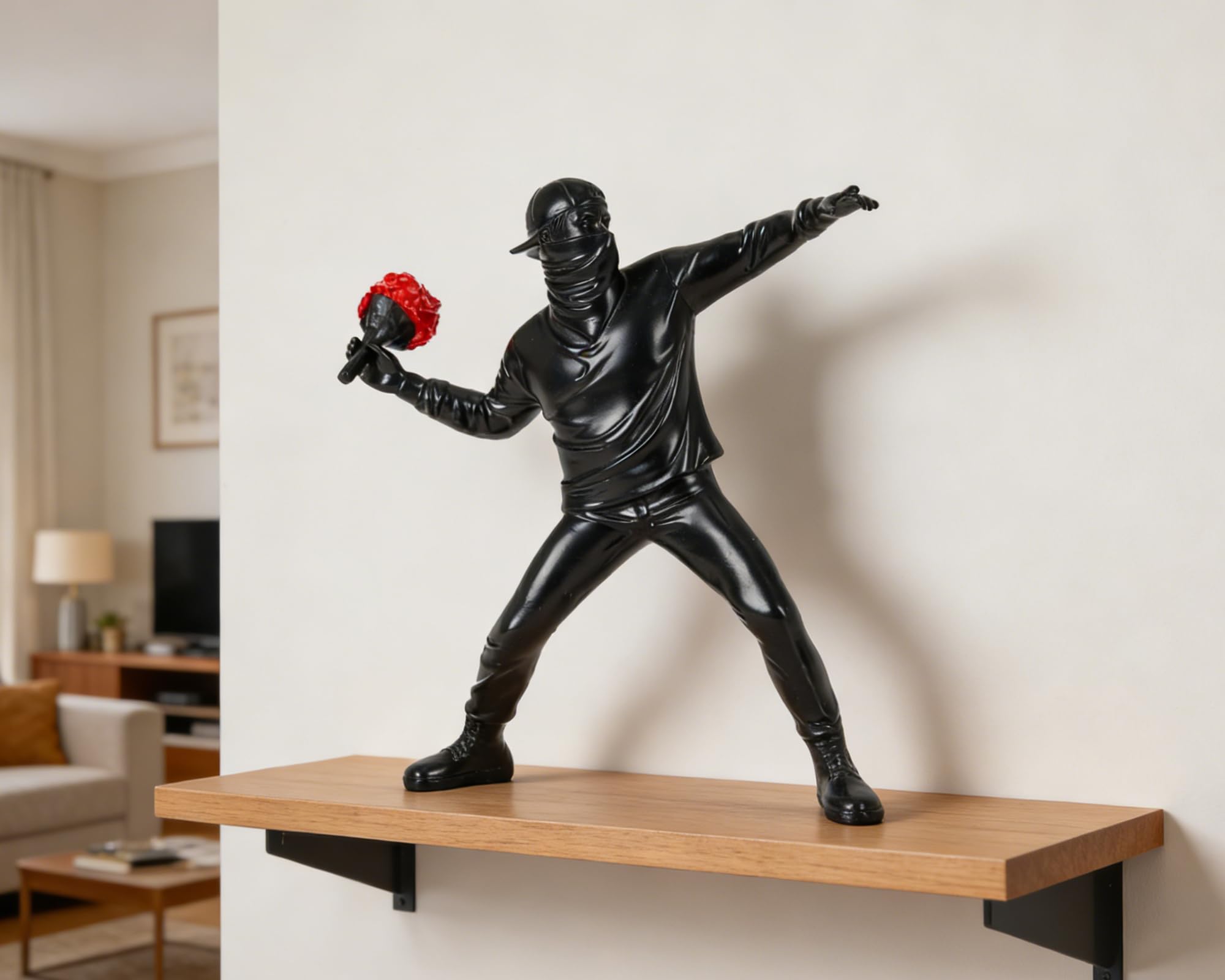 Amazon.com: BOIHEGU Banksy Flower Thrower Sculpture, 8.5 inch